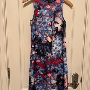 Belle + Sky Floral Multicolor Sleeveless A-Line Dress Women’s Small